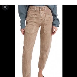 Veronica Beard Charlie Barrel Jeans Tan Jeans size 29